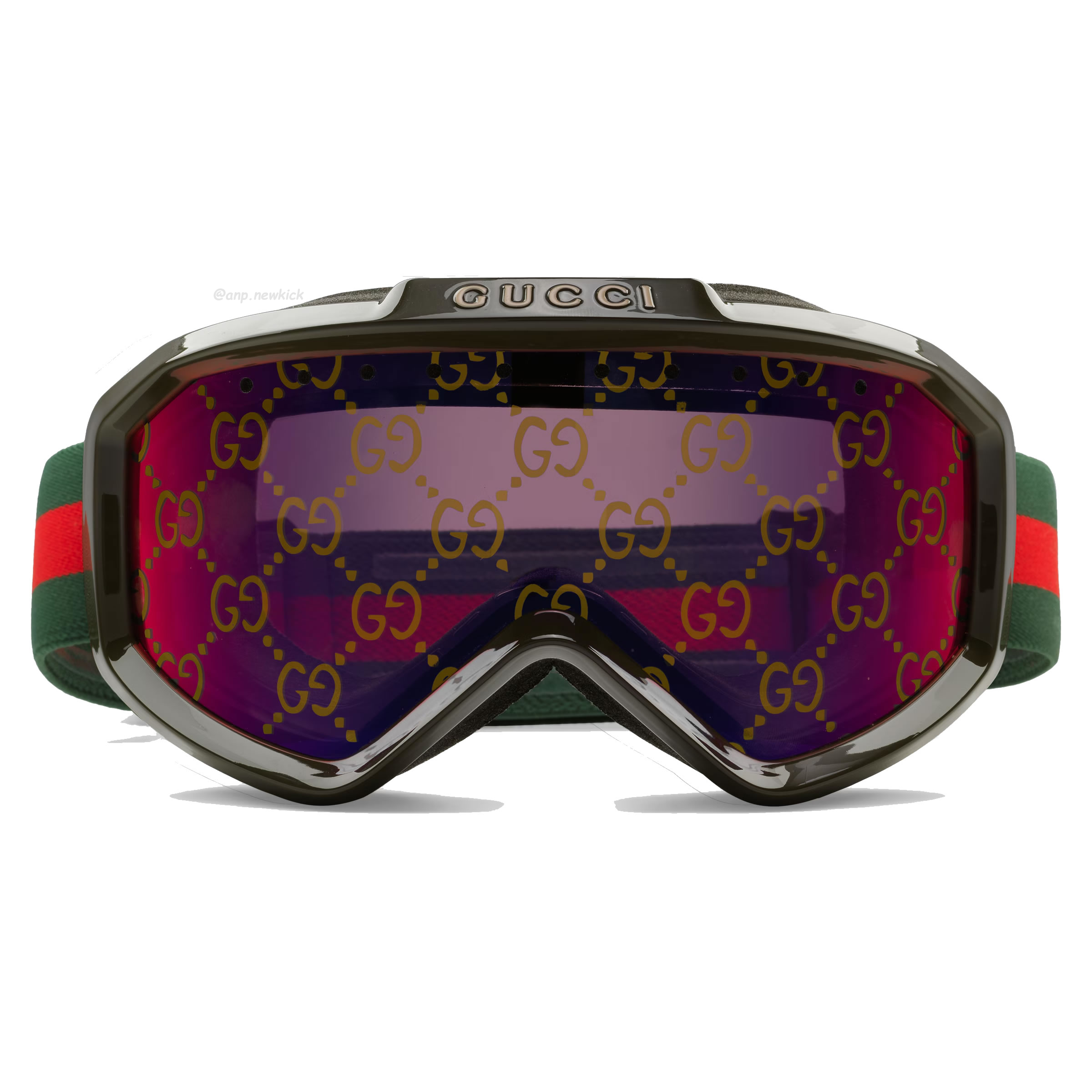 Gucci Ski Goggle Black Pink Olive Green White (11) - newkick.org